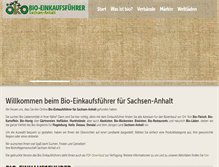 Tablet Screenshot of bio-einkaufsfuehrer.de
